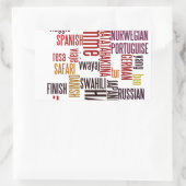 グローバルなグルーヴ:すべての言語でハクナ・マタタ 長方形シール (バッグ)