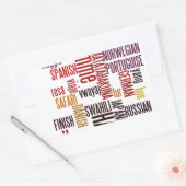 グローバルなグルーヴ:すべての言語でハクナ・マタタ 長方形シール (封筒)