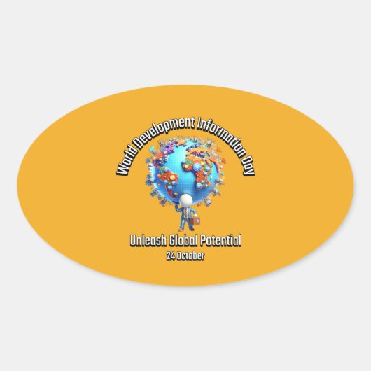 グローバルな可能性を引き出す。24 10月 楕円形シール (正面)