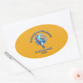 グローバルな可能性を引き出す。24 10月 楕円形シール (封筒)