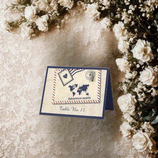 グローバルアドベンチャーデスティネーションウェディングテーブル番号 サンキューカード