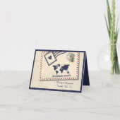 グローバルアドベンチャー目的地ウェディングゲストカード サンキューカード (正面)