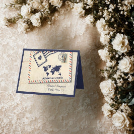 グローバルアドベンチャー目的地ウェディングゲストカード サンキューカード