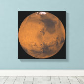 グローバルカラービューの火星 キャンバスプリント (インサイチュ (ウッドフロア))
