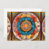 グローバルコミュニティ部族の根の神聖な幾何学の上師 ポストカード (正面/裏面)