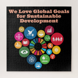 グローバルゴールポスター意味のあるパーソナライズされた贈り物 ジグソーパズル