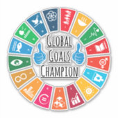 グローバルゴール統一されたチャンピオンネーションズSDGs 2030 シール (正面)
