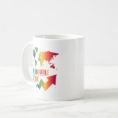 グローバルゴールSDGs 2030の今後地球に優しの動向 コーヒーマグカップ (正面左)