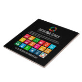 グローバルゴールUN SDG 2030セラミックタイル タイル (側面)