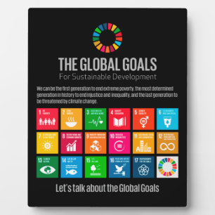 グローバルゴールUN SDG 2030テーブルトッププラーク フォトプラーク