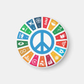 グローバルサステナビリティゴールインスパイアトレンディーの贈り物 マグネット (正面)