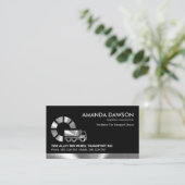 グローバルシルバータイヤのトラック輸送 名刺 (スタンド正面)