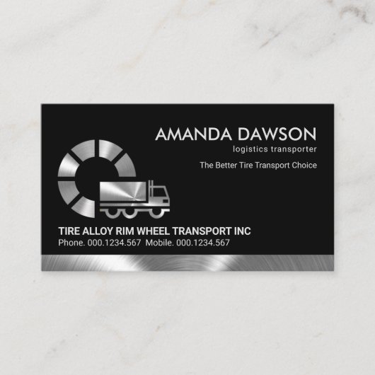 グローバルシルバータイヤのトラック輸送 名刺 (正面)