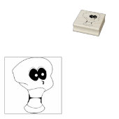 グローバルスカルイラストレーションアートスタンプ ラバースタンプ (押印)