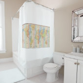 グローバルタイムゾーンマップ シャワーカーテン (インサイチュ)