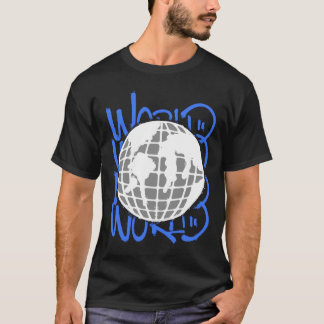 グローバルテーマとコネクティビティストリートウェア Tシャツ