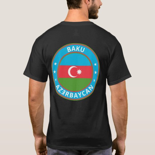 グローバルトラベラー – アゼルバイカǝン州バク |アゼルバイジャン諸島 tシャツ (裏面)