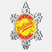 グローバルトラベラー – ガリシア,スペイン スノーフレークピューターオーナメント (右)