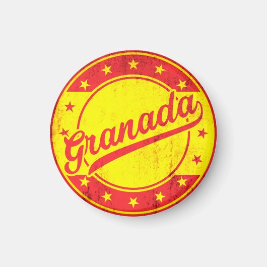 グローバルトラベラー – グラナダ，スペイン マグネット (正面)