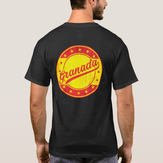 グローバルトラベラー – グラナダ，スペイン Tシャツ (裏面)