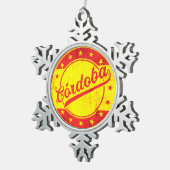 グローバルトラベラー – コルドバ,スペイン スノーフレークピューターオーナメント (右)