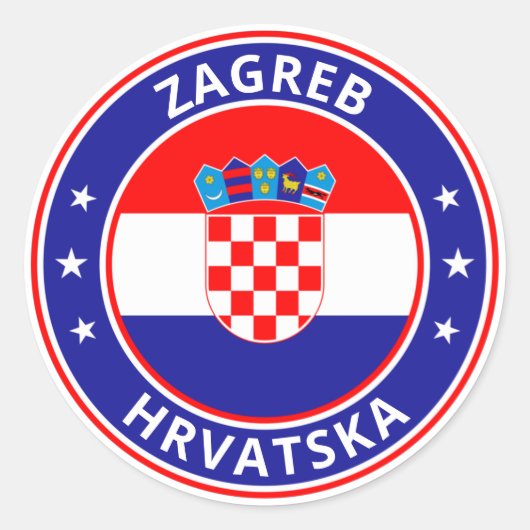 グローバルトラベラー – ザグレブ， Hrvatska |クロアチア ラウンドシール (正面)