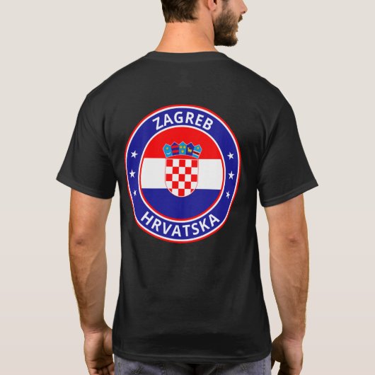 グローバルトラベラー – ザグレブ， Hrvatska |クロアチア Tシャツ (裏面)