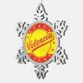 グローバルトラベラー – バレンシア，スペイン スノーフレークピューターオーナメント (右)