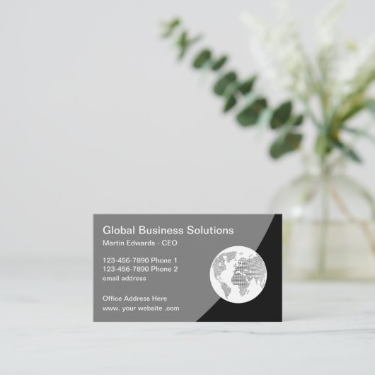 グローバルビジネスサービスの名刺 名刺 (スタンド正面)