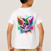 グローバルビート：アース&ヘッドフォン Tシャツ (裏面)