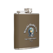 グローバルヘルスを守る。世界保健デー。 フラスク (右)