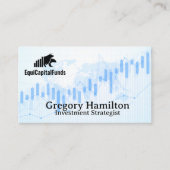 グローバルマップ | キャンドルスティックストックグラフ 名刺 (正面)