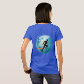 グローバルランナーTシャツデザイン。 Tシャツ (裏面フル)