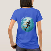 グローバルランナーTシャツデザイン。 Tシャツ (裏面)
