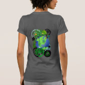 グローバルリサイクルツリー大陸地球 Tシャツ (裏面)