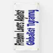 グローバル主義の暴政に対する自由愛好家 横断幕 (縦)