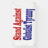 グローバル主義の暴政に立ち向かう 横断幕 (縦)