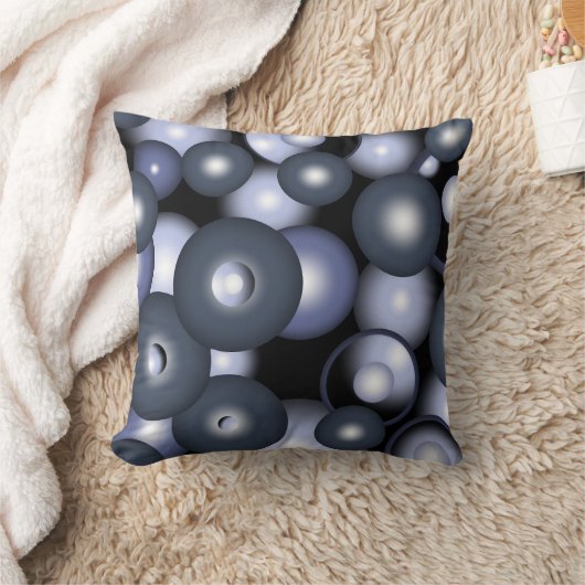 グローバル同心円軌道抽象芸術アート クッション (ブランケット)