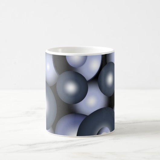 グローバル同心円軌道抽象芸術アート コーヒーマグカップ (中央)