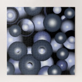 グローバル同心円軌道抽象芸術アート ジグソーパズル (横)