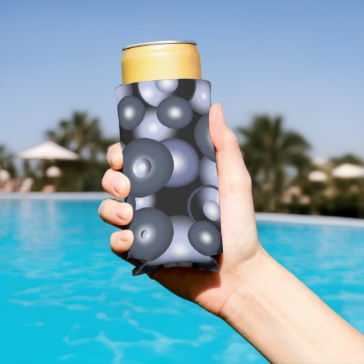 グローバル同心円軌道抽象芸術アート スリム缶クーラー (インサイチュ プール)