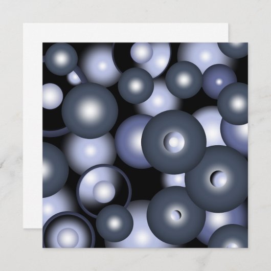 グローバル同心円軌道抽象芸術アート ノートカード (正面/裏面)