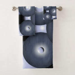 グローバル同心円軌道抽象芸術アート バスタオルセット