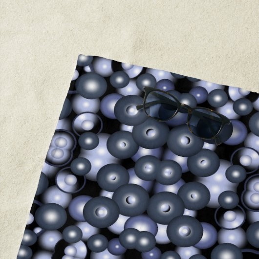 グローバル同心円軌道抽象芸術アート ビーチタオル (インサイチュ)