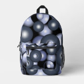 グローバル同心円軌道抽象芸術アート プリントバックパック (正面)