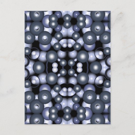 グローバル同心円軌道抽象芸術アート ポストカード (正面)