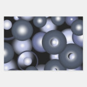 グローバル同心円軌道抽象芸術アート ラッピングペーパーシート (正面)