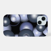 グローバル同心円軌道抽象芸術 iPhone 15ケース (裏面横)