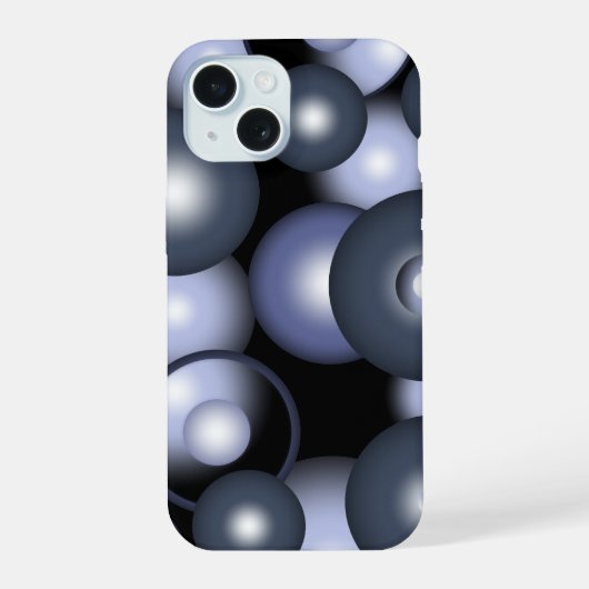 グローバル同心円軌道抽象芸術 iPhone 15ケース (裏面)