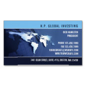 グローバル国際地図 マグネット名刺 (正面)